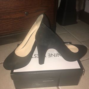 Nine West Black suede 4 inch heels